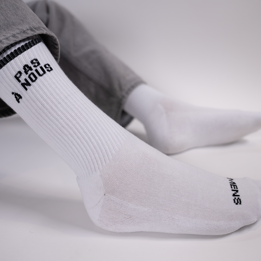 CHAUSSETTES À BANDES "PAS À NOUS"