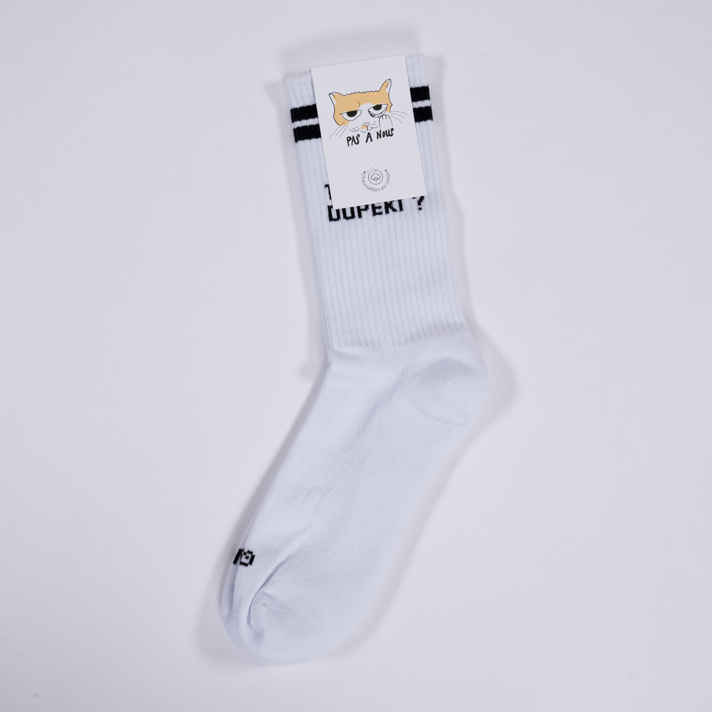 CHAUSSETTES À BANDES "TU VEUX DUPEKI?"