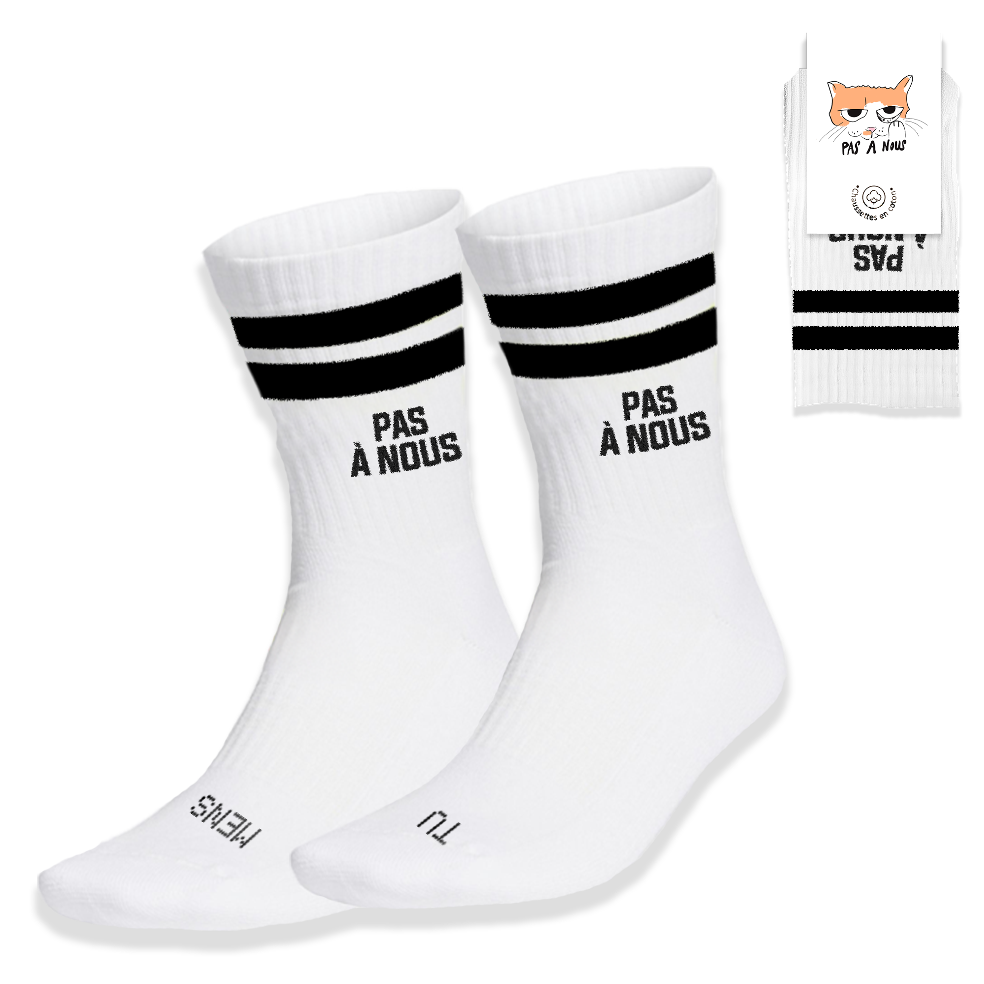CHAUSSETTES À BANDES "PAS À NOUS"