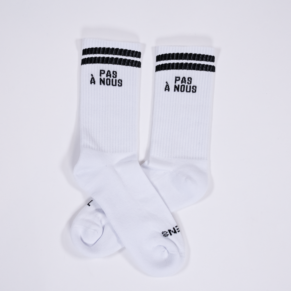 CHAUSSETTES À BANDES "PAS À NOUS"